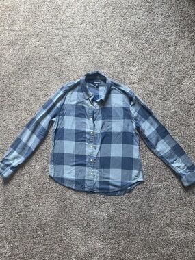 Flag & Anthem Women’s Blue Plaid Button-Down Shirt
